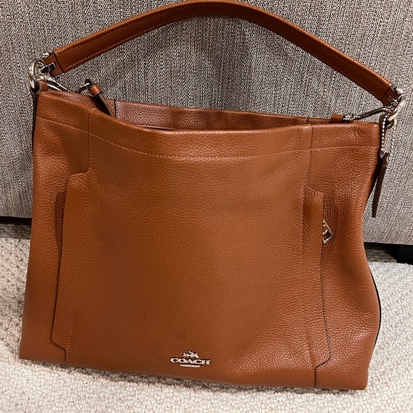 Coach Scout Tan Pebbled Leather Hobo Shoulder Bag - Picture 1 of 7